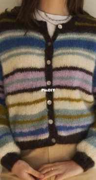 Candy Stripe Cardigan Pattern - Monday Journal