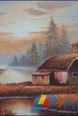 Intricate Cross Stitch - Old Barn - free