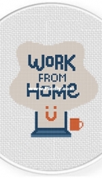 Daily Cross Stitch - Work From Home