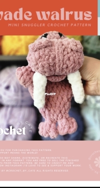 Crochet by Cate - Cate Siemer - Wade Walrus Mini Snuggler