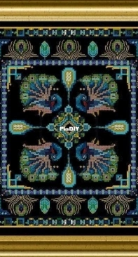 Chatelaine Designs ONL 128 – Beaded Peacock Tile by Martina Rosenberg SAGA