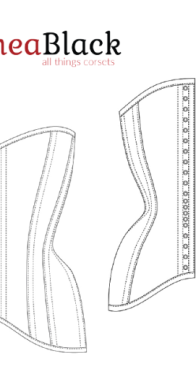 Aranea Black - Overbust corset Tesa - Sizes A-M