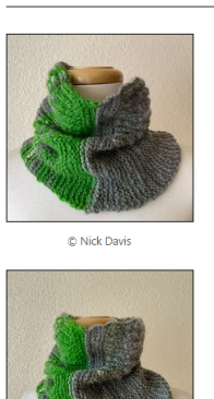 Brioche Patch Cowl by Nick Davis - Free