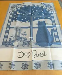 Christmas cat  kitchen towel