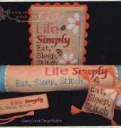 Cherry Wood Designs Studio CW-30 - Eat, Sleep, Stitch