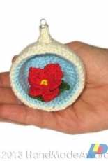 HandMadeAwards - Loly Fuertes - Christmas Diorama Ball Poinsettia Ornament