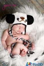 Jenny and Teddy - Jane Chan - Panda Crochet Hat - Free