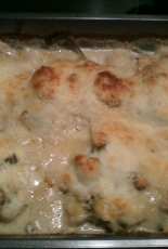 Chicken spinach and mushroom low carb oven dish