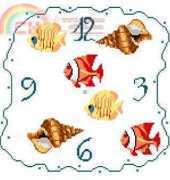 Fish and Shell Clock PCS