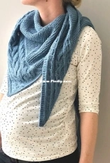 Gletscherzopf Shawl by Peggy Donda-Kobert-German-Free