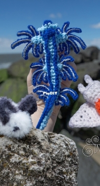 Crafty Intentions - Megan Lapp - Tiny Trio 4 - Blue Sea Dragon, Sea Bunny and Sea Angel