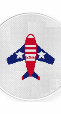 Daily Cross Stitch - Independence Plane