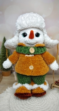 Annatih toys - Anna Nesterenko - Анна Нестеренко - Snowman - Снеговик Снежок - Russian