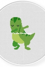 Daily Cross Stitch - T-Rex Dab