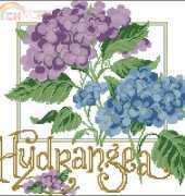 Hydrangea Pillow by Ursula Michael - From Cross Stitch and Needlework July 2008