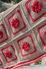 framed flowers throw by Taralee Duffin