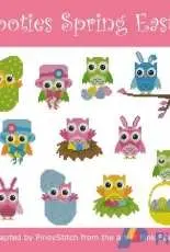 PionyStitch - Hooties Spring Easter