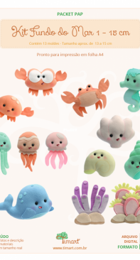 Timart - Fatima Barbosa - Kit Seabed 1 - Kit Fundo do Mar 1 - Portuguese