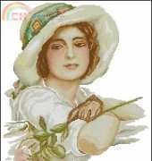Girl with Rose from Чудесные Мгновения (Wonderful Moments) Gold Collection 2008 Beautiful Ladies XSD