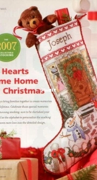 All Hearts Come Home For Christmas Stocking by Melinda Medeiros from Cross Stitch & Needlework - September 2007 XSD