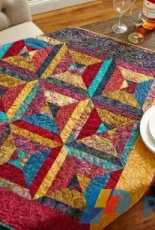 Allpeoplequilt -Batik Triangles Table Topper Free