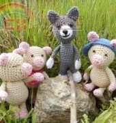 Three Little Pigs and the Big Bad Wolf - free pattern