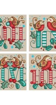 Durene Jones DJXS2396 Christmas Robins