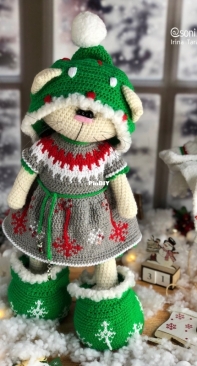 Crochet Bunny Art - Irina Tarasova - Greeny Outfit - Tenue de Greeny - French