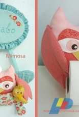 Loja Mimosa - Nº425 -Coruja Rafa Lavabo e Porta Rolo de Papel - Owl Rafa - Toilet and door Paper Roll - Portuguese