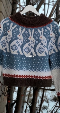White Rabbit Sweater by Svetlana Gibadullina - English