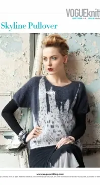 Vogue Knitting - Perry Ellis New York Skyline Pullover - Free