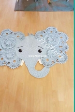 Josephine elephant rug inspired Ira Rott
