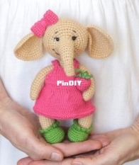 Crochet Toys Basket - Olga Lukoshkina - Ольга Лукошкина - Слон - Russian