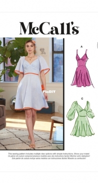 McCalls  - M8195 - Misses Dress - Size 6-14 - English