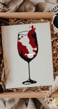Crimson Swirl in Glass-  Embrovia