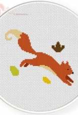 Daily Cross Stitch  -  Running Squirrel Cross