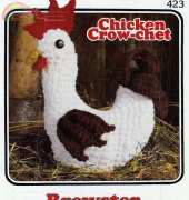Annie Attic 423 - Chicken Crow Chet - Brewster Potholder