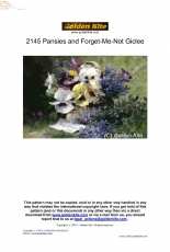 Golden Kite GK 2145 pansies and forget me not giclee