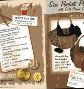 Turkey Track Designs-Six Pocket Pizzaz w cell phone