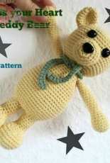 Crochet Between Worlds-  Anne Schueler- Cross Your Heart Teddy Bear- Free