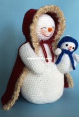 Bvoe - Barbara Voelker - Mommy Snowman and Baby