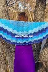 Ocean Ripples Shawl by Mountain Majesty Designs
