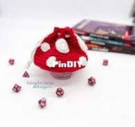 Green Fox Farms Designs - Lisa M Fox - Mystic Mushroom Dice Bag