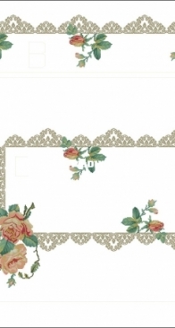 DMC - 14434-B22 Tablecloth with roses XSD