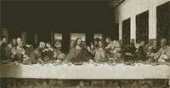 Christian Cross Stitch - The Last Supper Sepia - Free