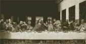 Christian Cross Stitch - The Last Supper Sepia - Free