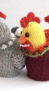 Egg Cozy Cockerel and Hen with Egg by Svetlana Zabelina