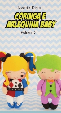 Atelier Mimos da Amanda  - Joker and Harley Quinn Baby - Coringa e Arlequina Baby - Felt - Portuguese