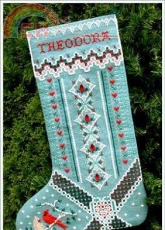 The Victoria Sampler-VS 049-Christmas Cardinal Stocking