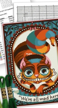 Mrs Peggotty Arts - Alice in Wonderland, The Cheshire Cat by Elisabetta Stoinich